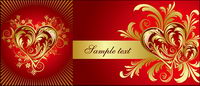 European-style heart-shaped pattern vector material