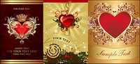 European-style heart-shaped pattern vector