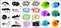 Fashion ink element vector material-2