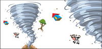 Tornado cartoon vector material