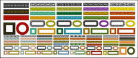 Variety of classical material lace series vector-2