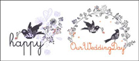 Magpie pattern vector material