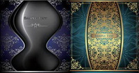5 gorgeous European pattern vector background materials