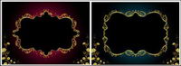Vector ornate gold lace material