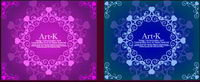 2 lines of beautiful lace Vector material