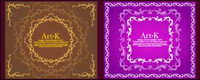 4 simple European-style lace Vector material