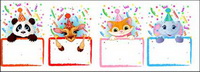 Vector animal holiday bulletin board material