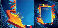 Current business background and the arrow vector material