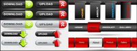 Web Design button navigation bar vector material