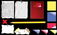 Stationery vector material