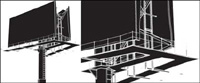 Outdoor billboard space vector material