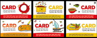 Lovely food class card template vector material