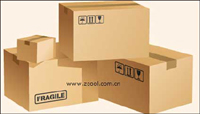 Carton box blank vector material