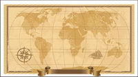 Old map of vector material