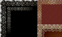 Europe type figure lace vector of material