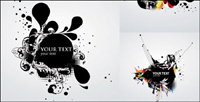 Vector background of the ink flow dynamic