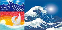Vector wave theme