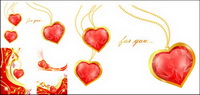 Heart-shaped pendant Vector
