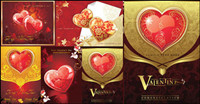 Romantic heart-shaped tread pattern vector material