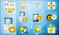 Very delicate system icon vector material -1
