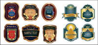 Vector gorgeous retro bottle stickers