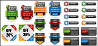 + + Web Design  common elements of vector material+ +