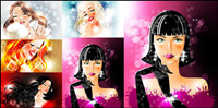 Bright stars beauty - vector material