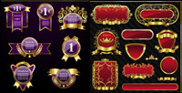 High quality European labels - Vector