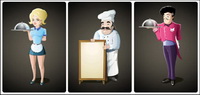 Waiter cartoon - Vector