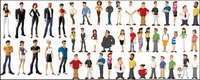 All kinds of cartoon characters - Vector