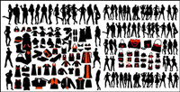 Model silhouette Vector