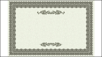 Exquisite European certificate template 01 - vector material