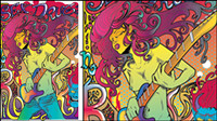 Fantasy rock star posters vector