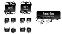 Black aesthetic text box vector