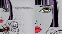 Beautiful hand-drawn fashion illustration 02-- vector material