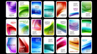 Color business card template vector material