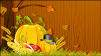 Cartoon background material - vector material