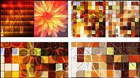 Trend box grid background vector material -2