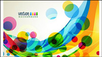Brilliant dynamic design background template vector material -2