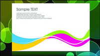 The black background of the colorful pattern vector material -3