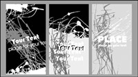 Black and white rust card template vector material -1