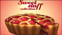 The desserts material 04 - vector