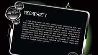 Cool black background text frame vector material -1
