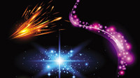 Gorgeous and dazzling lighting effects 02 - vector