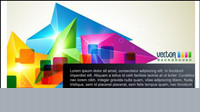 Brilliant dynamic design background template vector material -3