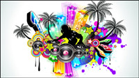 Brilliant dynamic musical elements 03 - vector