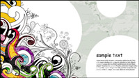 Classic fashion pattern background 02-- vector material