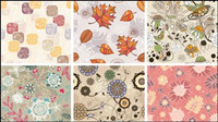 Exquisite hand-painted patterns 02-- vector material