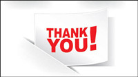 Thank You vector material