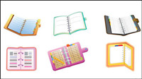 Cartoon school supplies icon - vector